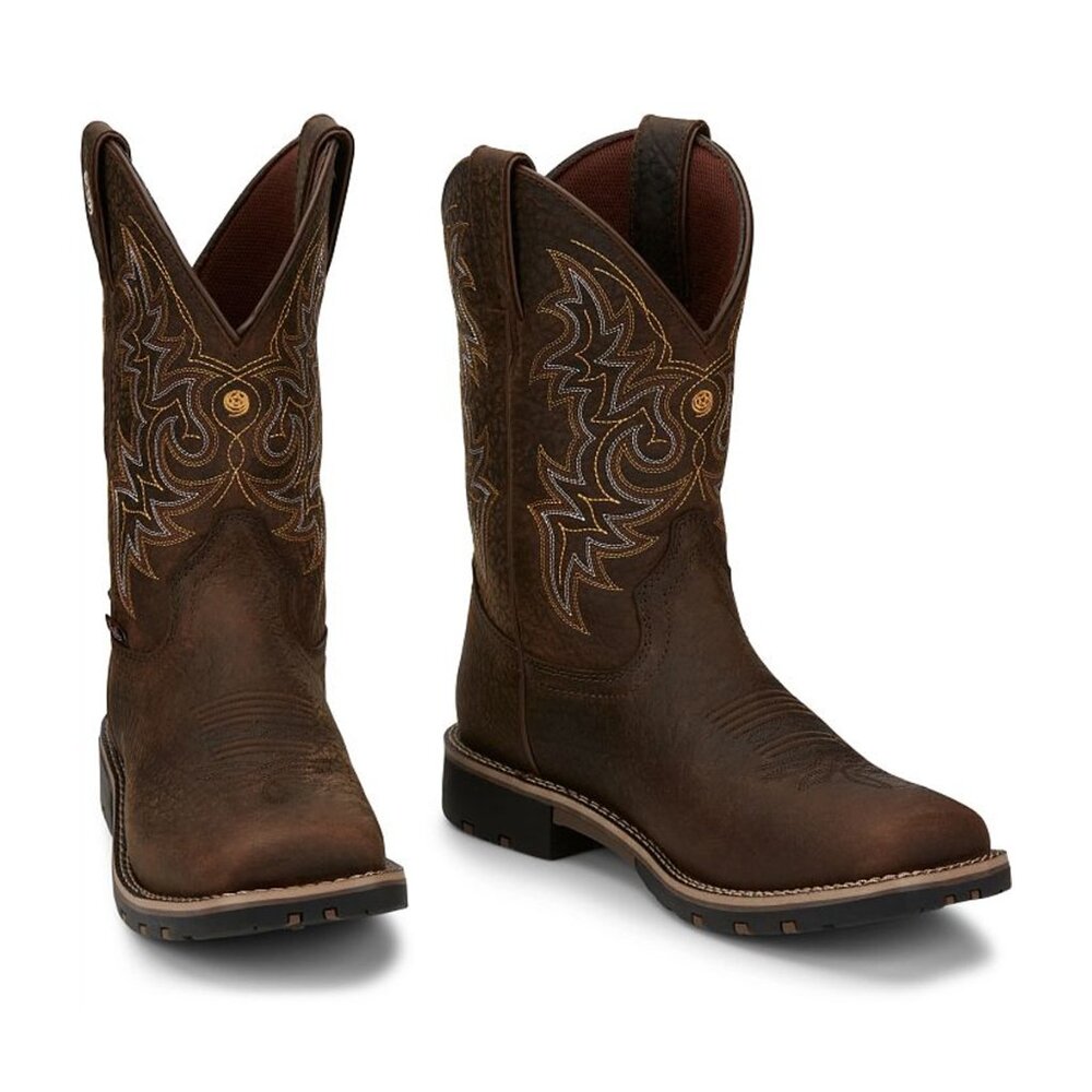 Justin Boots Men's Fereman 11" waterproof Color Brown